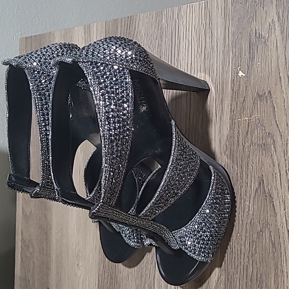 MICHAEL Michael Kors Berkley T-Strap Rhinestone heels - Picture 3 of 5